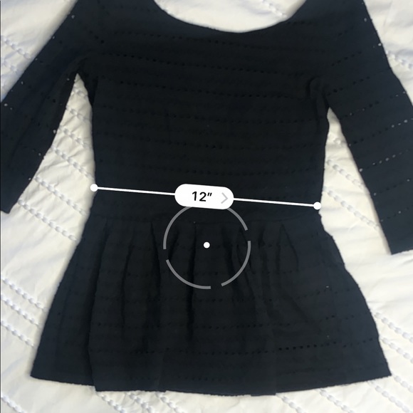 Eight Sixty Peplum 3/4 Sleeve Back Top Size XS - Picture 7 of 12